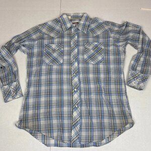 Vintage Denver Westerns Men’s Plaid Long Sleeve Pearl Snap